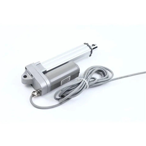 Top Shelf Electric PMDC Brushed Motor Push Pull Linear Actuator Controller with secure gray housing and connecting cable.
