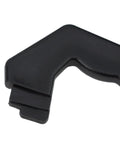 Close-up of black plastic moka pot handle replacement for 1 to 12 cup stovetop espresso pots, easy no tool install, durable grip for peak brew.
