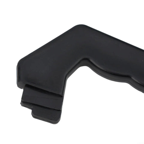 Close-up of black plastic moka pot handle replacement for 1 to 12 cup stovetop espresso pots, easy no tool install, durable grip for peak brew.