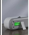 Pro Grade Ultrasonic Jewelry Cleaner battery compartment showing green batteries and sleek design