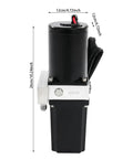 Solid And Reliable Bidirectional Hydraulic Power Unit With 15MPa Gear Pump Motor Reservoir, black metal motor, 26cm tall.
