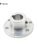 Heavy Duty Flange Coupling With Precision Keyway Shaft Joint For Power Transmission, 18mm steel connector for rotary motion.