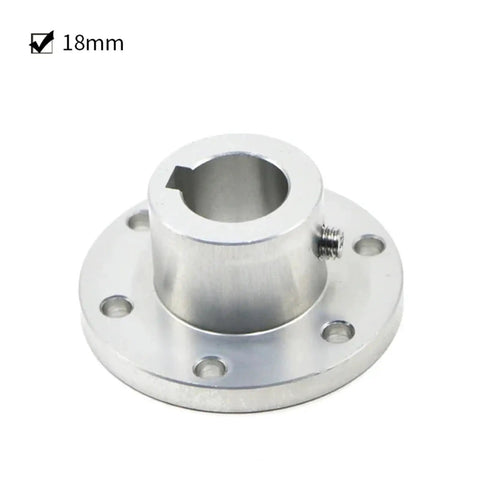 Heavy Duty Flange Coupling With Precision Keyway Shaft Joint For Power Transmission, 18mm steel connector for rotary motion.