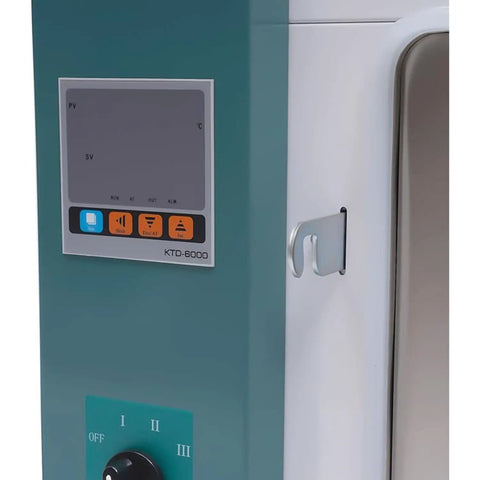 Heavy Duty Lab Drying Oven With Digital Forced Air Convection For Precise Temp Control Up To 300C control panel featuring microcomputer controls.