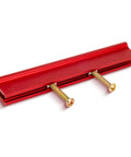 Red zinc alloy adjustable drawer pull with screws, part of 10 Pieces Adjustable Drawer Pulls And Cabinet Handles Center To Center 1 Inch To 4 Inches Zinc Alloy Heavy Duty Hardware For Kitchen Cabinets Doors Dresser Furniture Red Finish Easy To Install.