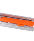 Close-up of 10 inch full extension drawer slides for furniture 250mm with quick release latches and guide rails support
