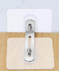 No Drill 10 Pack Furniture Wall Anchor Kit 6x6 Acrylic Stainless Steel Easy Install Anti Tip For TVs Shelves Cabinets And More Keeps Your Home Safe For Kids And Pets, acrylic wall anchor on wood surface