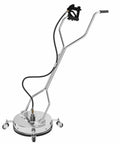 16.5 Inch Pressure Washer Surface Cleaner With 304 Stainless Steel Housing Dual Handles 4500 PSI Driveway Attachment For Concrete Sidewalk Deck Includes Two Replacement Nozzles Heavy Duty Leak Free Glide