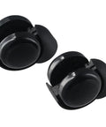 Stemless Chair Casters 5 Pack 2 Inch Replacement Wheels For Office And Home Furniture, Durable Plastic, black design, side view