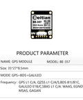 Beidou GPS GNSS Compass Module For FPV Fixed Wing Drones, 10th Gen Multimode Positioning With Three Methods, BE-357 model