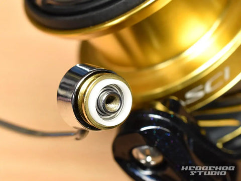 Close-up of Nexave Fi Line Roller Bearing Upgrade Kit for 21 Nexave Fishing Reels, showing SHG 740ZZ or HRCB 740ZHi Bearing