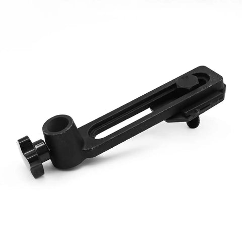 Cast Iron Lathe Tool Holder Base With 25mm Hole Diameter For Woodworking And Turning Projects, angled side view