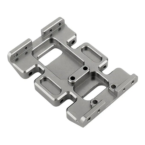 Beefy Aluminum Center Frame Brace and Transmission Skid Plate Mount for Axial SCX10 1/10 RC Rock Crawler CNC Machined Gearbox Guard Heavy Duty