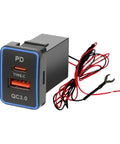 Heavy Duty PD Quick Charge USBC Car Charging Adapter 23X32Mm Power Outlet for 12V and 24V Toyota Trucks with wiring.