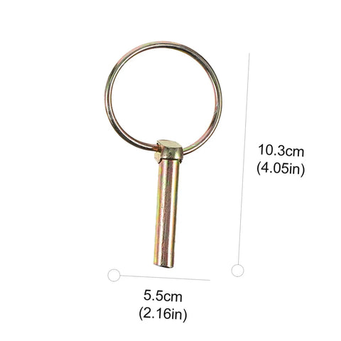Beefy 10 Pack Heavy Duty Lynch Pin Kit With Spring Loaded Quick Disconnect Rings for Shaft Locking and Trailer Hitch Applications