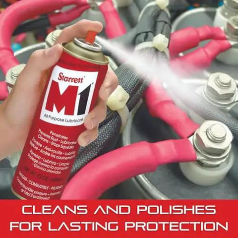 Person spraying All Purpose Industrial Lubricant Spray With Micro Thin Airtight Coating Silicone Free Rust And Corrosion Protection Deep Penetration Dirt Repellent Cleans And Polishes For Motion Free Nuts Bolts And Metal Parts Keeps Gears Moving 12 Oz Aerosol Can on machinery