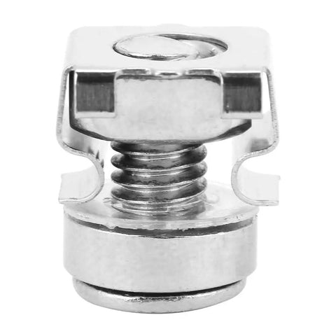 Cage nut from M5 X 16 Rack Screws And Cage Nuts Kit For Square Hole Server Racks And Electrical Enclosures, plated iron.