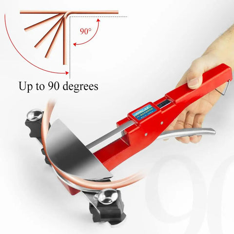 Hand Tube Bending Kit With Ratcheting Tubing Bender And Reverse Bending Attachments, bending copper pipe up to 90 degrees
