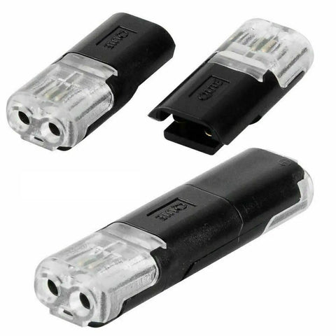 20Pcs 2 Pin Spring Wire Connectors No Soldering Required Screwless Quick Connectors Cable Clamps Terminal Blocks for LED Strip Lights