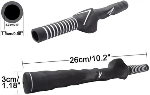 Right Hand Golf Training Grip For Beginners Practice Aid To Improve Swing Mechanics Grip Confidence And Finger Placement For RH Golfers Durable Black And White Swing Trainer Accessory with 26cm length