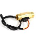 Copper Water Flow Sensor With Hall Effect Switch G1/2 Thread, 1 To 30 Liters Per Minute Flow, durable copper body, connected wires