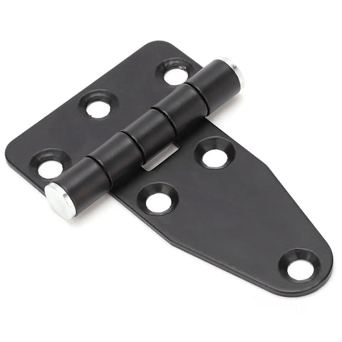 T Shape Gate Hinge Stainless Steel Cabinet Shutter Hinge For Electric Generators Black Finish With 6 Position Screw Holes Easy Install