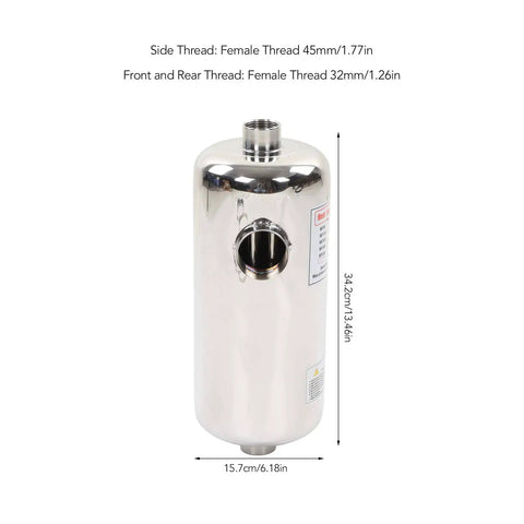40KW Stainless Steel Pool Heat Exchanger For Spa And Solar Heating Heavy-Duty Swimming Pool Heater with threaded openings