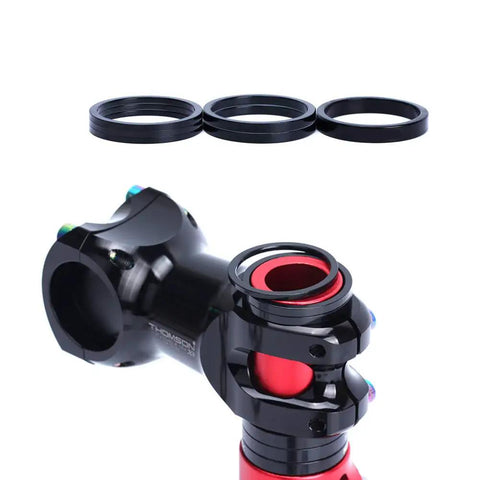 12 Piece Bicycle Headset Spacer Set For 1 1/8 Inch Threadless Aluminum Alloy Stem Spacers In 2mm 3mm 5mm 10mm Black Ride Ready Fit