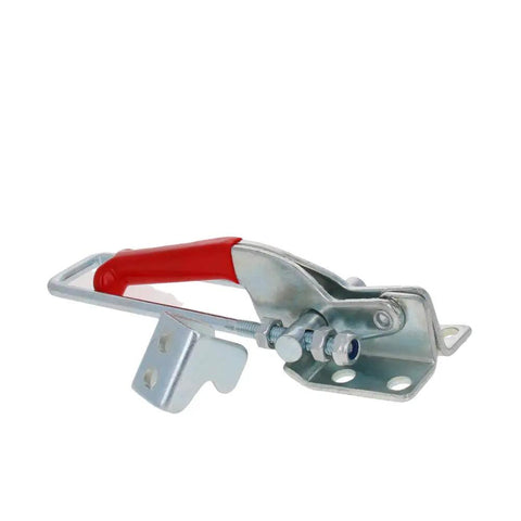 Adjustable Toggle Clamp With No Sweat Pull Button Quick Release Latch Action Hella Sturdy Six Hundred Sixty One Pound Holding Capacity Zinc Coated Steel Built Like A Tank For Woodworking Clamps And Garage Shop Projects Single Pack Included