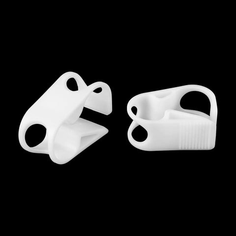 Plastic Tube Clamps Set Of Two For Three Quarters To One Inch Tube OD Adjustable Flow Control Hose Clip For Pinch Valve And Everyday Lab Use White