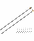 Two Pack 14 Inch Tr8x8 Lead Screws With Brass Nuts For 3D Printer Z Axis And CNC Machining Stainless Steel Acme Thread 2mm Pitch 8mm Lead 350mm Length