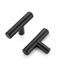 2 Inch Cabinet Pulls Stainless Steel Matte Black Kitchen Cabinet Hardware 25 Pack For Cupboards And Furniture Modern Sleek Handles