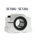 Heavy Duty Linear Guide Bushing SC10AJ SC12AJ precision slider bearing unit shown from the front, designed for 10mm and 12mm shafts.