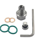 Heavy Duty Stainless Steel Oil Pan Drain Plug Repair Kit M12x1.5 Self Tapping With O Ring For Your Car To Stop Leaks And Fix Thread Damage Fast, with washers and hex key