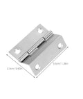 10 Pack Right Angle Cabinet Door Hinges 180 Degree Full Overlay Flat Iron Hinges for Furniture Measurement Close-up
