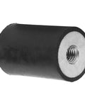 Bobbin Isolator Rubber Vibration Absorber Mounts 4 Pack M6 For Automotive Heavy Machinery And Fitness Equipment DD20x30 Shockproof Damper Mounts Built Tough Reduces Vibration Transfer And Noise With Durable NR SBR NBR CR EPDM PU Material Options, black M6 threaded rubber isolator
