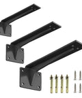 Heavy Duty Shelf Brackets 150 To 500mm Black Steel L Brackets For Shelving Wall Mounts And Floating Shelves Built To Last DIY