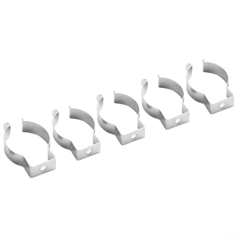 Ten Piece Stainless Steel Spring Terry Clips For Tool Organization In Garage Cabinets Securely Hang Tools Brooms And Brushes Durable 28mm Clips For Quick Neat Hassle Free Storage