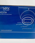 Blue box of Outdoor 4K Ultra HD 4 In 1 Dome Camera With WDR And Audio 100 Ft Night Vision 3.6mm Lens, technical illustration.