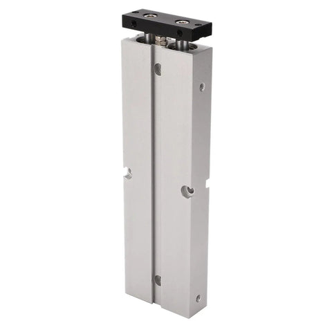 Double Rod Pneumatic Cylinder, Aluminum Alloy Body With 1.0 MPa Operating Pressure And Stroke From 10 mm To 200 Mm shown from side