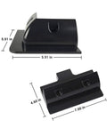 Dimensions of No Drill Corner Bracket Roof Mount for Solar Panels on RVs and Boats, UV resistant ABS material, two views