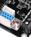 Close-up of connection terminals on Compact DC 24V PLC Module FX1N-20MR for industrial control, showing 86 x 73 x 20mm dimensions