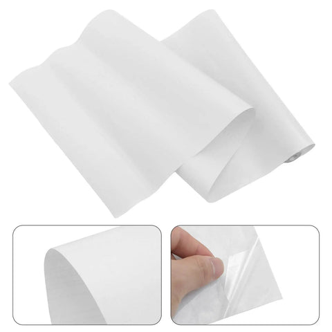 Slick Clear Peel And Stick Wallpaper For Kitchen Countertops And Bathroom Vanities Waterproof Self Adhesive Contact Paper Removable Cabinet Wrap Zero Hassle Backsplash Guard One Roll on flat surface.