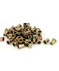 Half Hex Car Rivet Nut 25 Piece Set M6 Zinc Plated Carbon Steel Threaded Hex Insert For Auto Body Panels And Vehicle Frame Uses Durable Bronze Tone Finish Great For Quick Install And Strong Bind pile