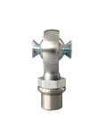 Heavy Duty Xmr16 Male Rose Joint With 1 Inch Bore And 1 25 Inch Thread, showcasing smooth surface and compact design for installation.