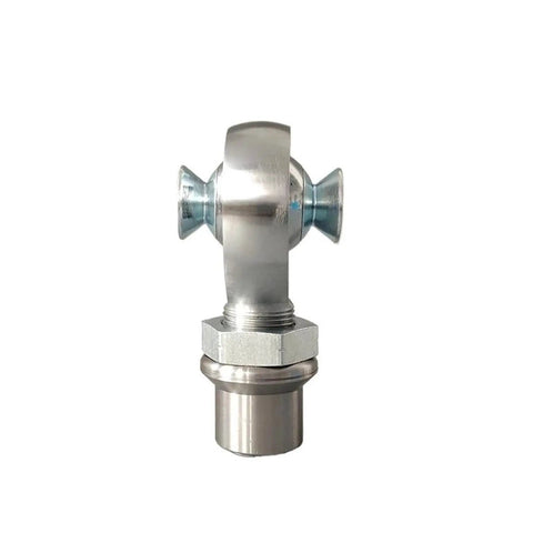Heavy Duty Xmr16 Male Rose Joint With 1 Inch Bore And 1 25 Inch Thread, showcasing smooth surface and compact design for installation.