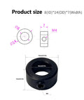 Diagram and image of Heavy Duty 5/16 Inch Bore Shaft Collar With Zinc Plated Solid Carbon Steel Lead Screw Lock Ring, Set Screw Lock Collar