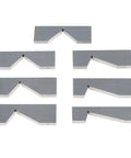 Eight 3 in x 1/4 in precision ground angle blocks, 0–45° range, machinist set