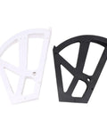 Heavy Duty White Plastic Furniture Hinge For Shoe Cabinets And Storage Drawers No Fuss Smooth Swing Bracket Replacement For Diy Home Organization Quick Swap - white and black hinges side by side.