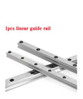 Ultra Smooth 300mm Linear Guide Rail for 3D Printers and CNC Machines - High Precision steel rail with holes, diagonal view